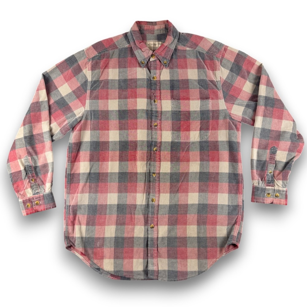 The Territory Ahead Shirt Mens LT Red‎ Gray Plaid Button Down Long Sleeve - Picture 2 of 9
